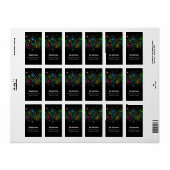 adreslabel van Fireworks Explosion Etiket (Full Sheet)