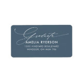 adreslabel van het afstuderen etiket (Voorkant)