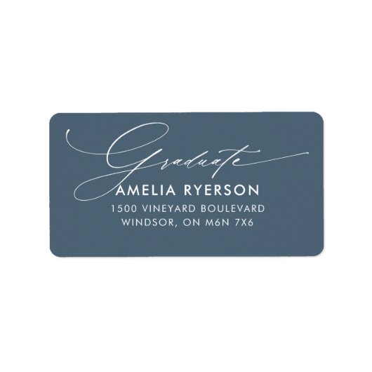 adreslabel van het afstuderen etiket (Voorkant)