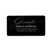 adreslabel van het afstuderen etiket (Voorkant)