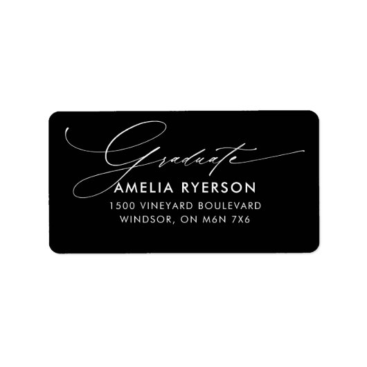 adreslabel van het afstuderen etiket (Voorkant)