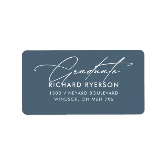 adreslabel van het afstuderen etiket (Voorkant)