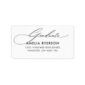 adreslabel van het afstuderen etiket (Voorkant)