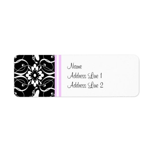 Adreslabel Victoriaans Damask Etiket (Voorkant)
