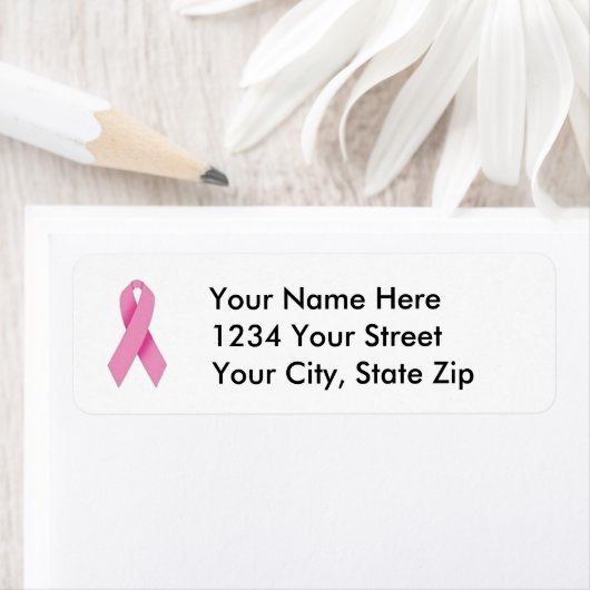  adreslabel voor borstkankerbewustzijn etiket (Insitu)