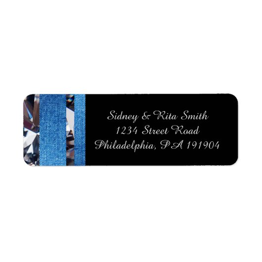 Adreslabel voor Denim & Diamonds Collectie II Etiket (Voorkant)