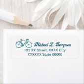 Adreslabel voor een fietser of fietsenwinkel etiket (Insitu)