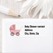  adreslabel voor meisje baby shower etiket (Insitu)