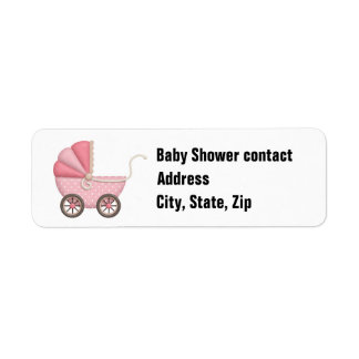 adreslabel voor meisje baby shower etiket