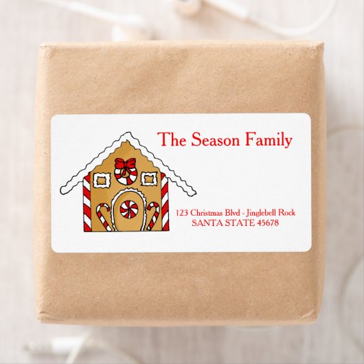 Adreslabel voor peperkoekhuis etiket (Insitu)