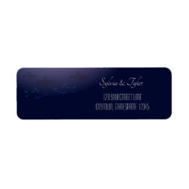 adreslabel voor teruggave van blauwe haaien etiket