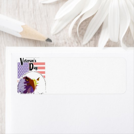 Adreslabel voor Veteranen Dag Etiket (Insitu)