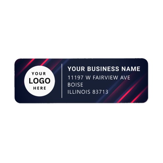 Adreslabel voor zakelijk rendement etiket (Voorkant)