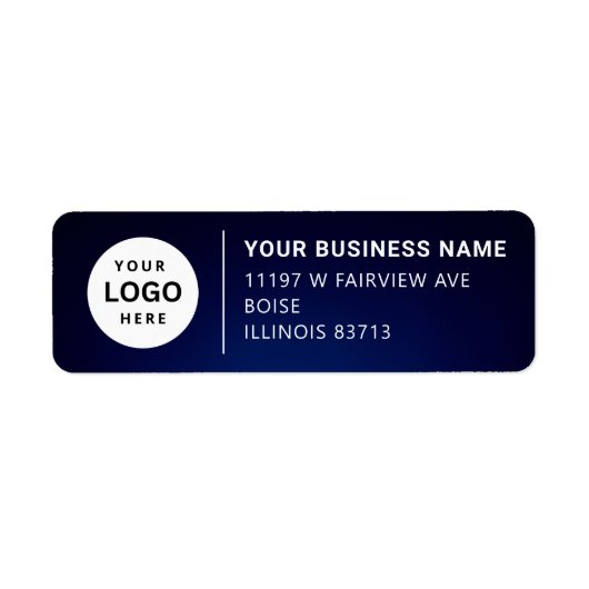 Adreslabel voor zakelijk rendement etiket (Voorkant)