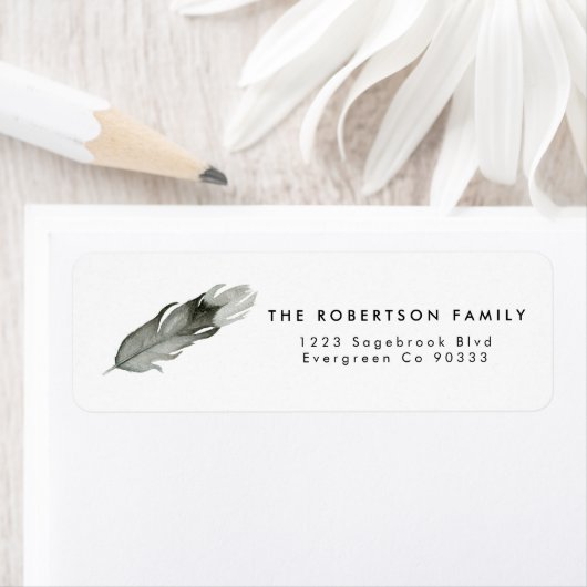 Adreslabel Waterverf veer Etiket (Insitu)