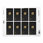 Adreslabel Zwarte Fluwelen Juweel Etiket (Full Sheet)