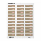 Adreslabels Baby Shower Roze Olifant Etiket (Full Sheet)