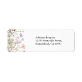 Adreslabels, bloem bloemige adresstickers etiket (Voorkant)