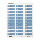 Adreslabels Blue Diamond Heart Etiket (Full Sheet)