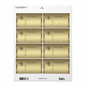 Adreslabels Elegante Bronzen Initialen Etiket (Full Sheet)