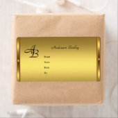 Adreslabels Elegante Gouden Initialen Etiket (Insitu)