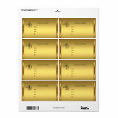 Adreslabels Elegante Gouden Initialen Etiket (Full Sheet)