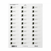 Adreslabels Katten Zwart Etiket (Full Sheet)