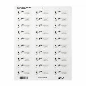 Adreslabels Katten Zwarte poten Etiket (Full Sheet)