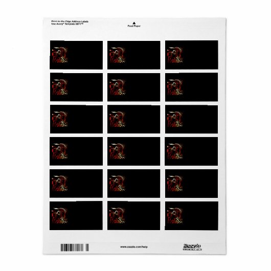 Adreslabels met Abstracte Kunst Etiket (Full Sheet)