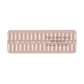 Adreslabels Roze Roos Glitter Drip Etiket (Voorkant)