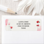 Adreslabels voor "Coquelicots" Etiket (Insitu)