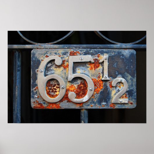 Adresnummer Plaquette, Vijfenzestig en een Half Poster (Voorkant)