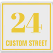 Adresnummer van de aangepaste prullenbak sticker (Voorkant)