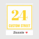 Adresnummer van de aangepaste prullenbak sticker (Vel)