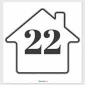 Adresnummer van de aangepaste prullenbak sticker (Vel)