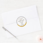 Adressatieverandering witte goudmarmer elegant mod ronde sticker (Envelop)