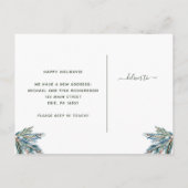 Adressatiewijziging met kerstmis | Eenvoudige pine Feestdagenkaart (Achterkant)