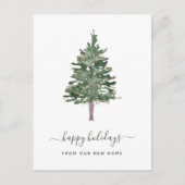 Adressatiewijziging met kerstmis | Eenvoudige pine Feestdagenkaart (Voorkant)