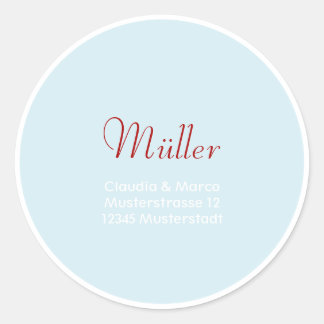 Adressaufkleber für die Hochzeitspapeterie Ronde Sticker