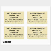 Adressaufkleber vorlage rechthoekige sticker (Vel)