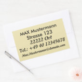Adressaufkleber vorlage rechthoekige sticker (Envelop)