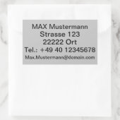 Adressaufkleber vorlage rechthoekige sticker (Tas)