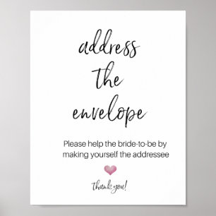 ADRESSEER DE ENVELOPE VOOR BRUIIDSREGENWENS poster