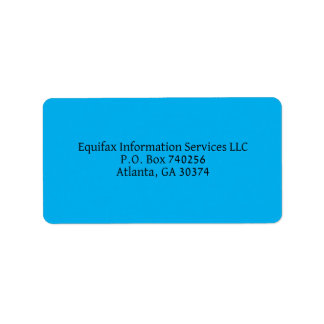 Adressen van kredietbureaus etiket