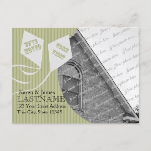 Adressites wijzigen met foto aankondigingskaart