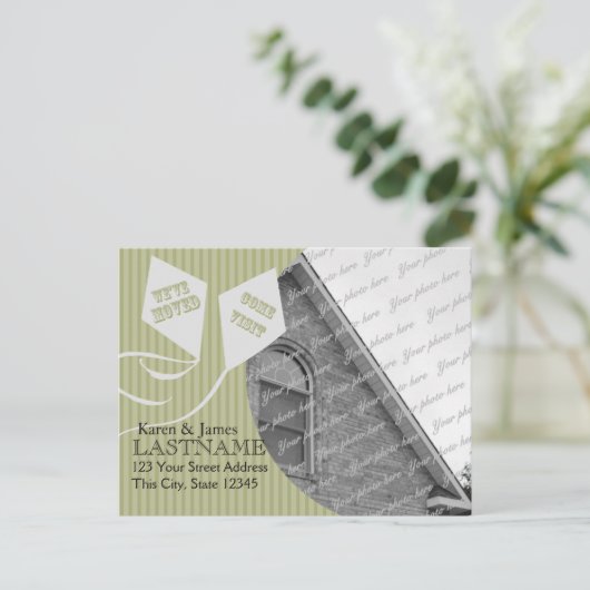 Adressites wijzigen met foto aankondigingskaart (Staand voorkant)