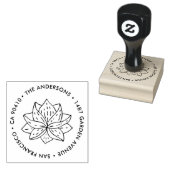 Adresstempel, aangepaste adresstempel, sappig rubberstempel (Gestempeld)