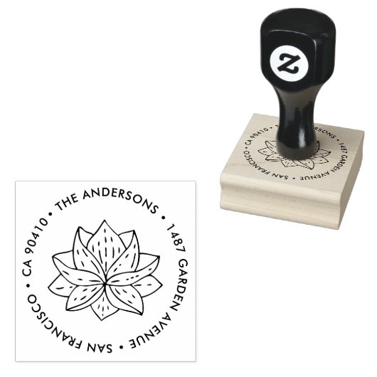 Adresstempel, aangepaste adresstempel, sappig rubberstempel (Gestempeld)