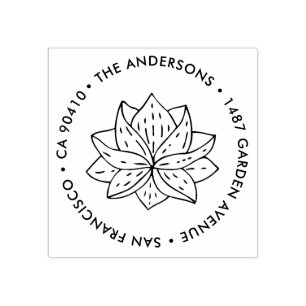 Adresstempel, aangepaste adresstempel, sappig rubberstempel