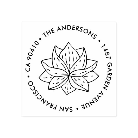 Adresstempel, aangepaste adresstempel, sappig rubberstempel (Afrduk)